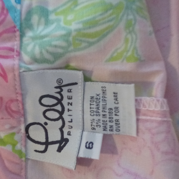 Lilly Pulitzer Floral Capri Pants Vintage Multi Patch‎ Pockets Ankle Crop - Picture 2 of 4